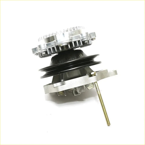 Silver aluminum water pump with black rubber parts and threaded shaft for Nissan Datsun Violet Auster 1977-1981