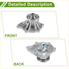 Silver aluminum engine water pump with central impeller and mounting flanges for toyota 4runner 1993-2002