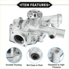 Silver aluminum water pump with threaded fittings and durable housing for toyota 1z 2z 11z 12z 13z engines