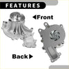 Silver metallic water pump with ribbed housing and visible impeller for toyota fortuner 2004-2016 with gasket kit