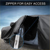 Black waterproof 210d-pu car cover with white zipper for easy access designed for toyota gr86 2022-2023