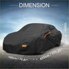 Waterproof 210d-pu black car cover with orange zipper accents designed for toyota gr86 2022-2023 back side view