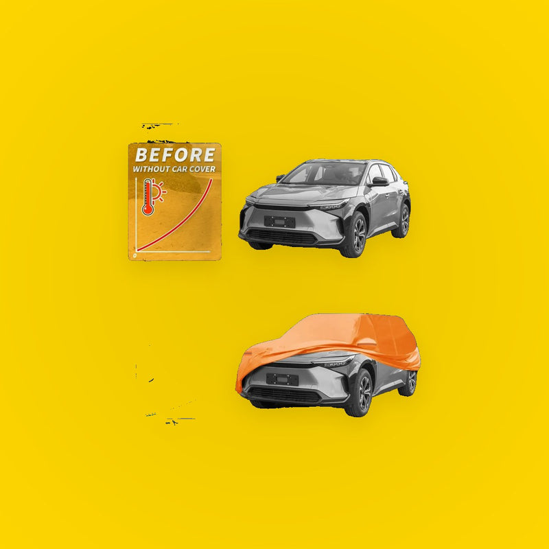 Waterproof All Weather Car Cover for Toyota bZ4X (2022-2023) - Orange