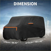 Black car cover with orange trim and zipper details made of waterproof aluminum film cotton for toyota roomy 2016 2023