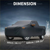 Black waterproof car cover for toyota tundra with orange trim and driver door zipper around side mirrors and handles