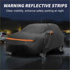 Black waterproof peva cotton car cover with bright orange reflective strips for toyota c-hr 2016-2023 with zipper