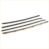 Black rubber weatherstripping strips with metallic clips for nissan datsun 620 window seals 1972-1979