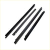 Four black rubber weatherstrip seals with sleek tapered ends for toyota hilux ln147 ln167 door glass 1997-2005