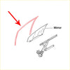 Red-painted window regulator arm showing back side for mitsubishi colt triton weatherstrip glass run channel rubber