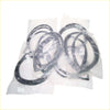 Black rubber weatherstrip gaskets in clear plastic packaging for nissan sunny b310 sedan 1977-1981
