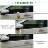 Silver car door handle with pink ribbon showing weatherstrip window trim seal belt for toyota 4wd ute offroad use