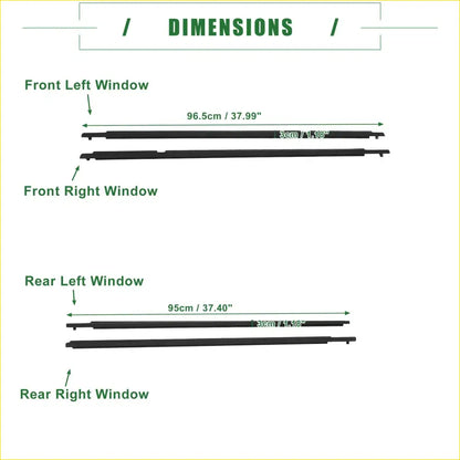 Weatherstrip Window Trim Seal Belt for Toyota - 1 Set - Engine