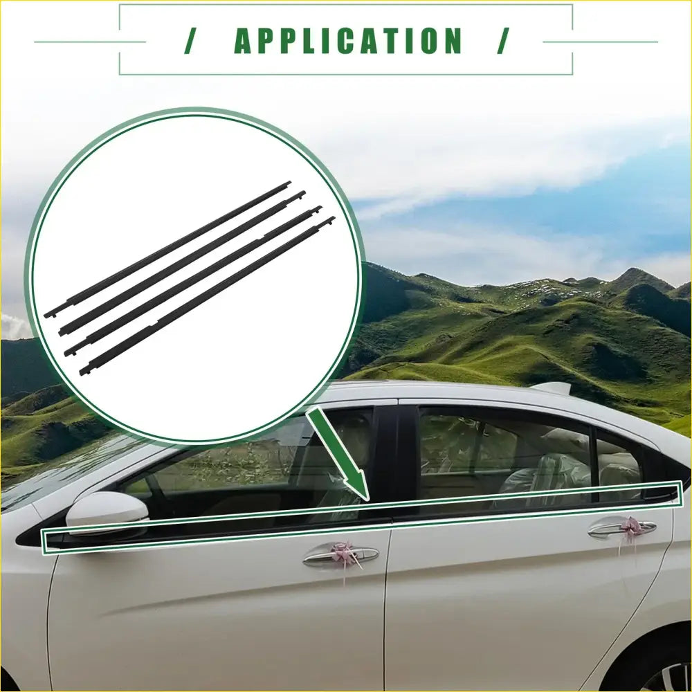 Weatherstrip Window Trim Seal Belt for Toyota - 1 Set - Engine