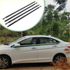 Black weatherstrip window trim seal belt installed on white toyota sedan for 4wd ute offroad use