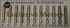 Golden brass-colored weber emulsion tubes model f2 to f50 for dcoe idf ida carburetors shown from front side