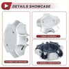 White plastic wheel center cap with five spoke design for toyota rav4 2006-2012 silver tone plastic