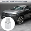 Silver metal wheel lock lug nut antitheft key with hex head for toyota 4wd ute and offroad use
