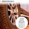 Silver chrome wheel lock lugnut with hex head for toyota 4wd ute offroad antitheft key protection