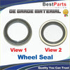 Two rear wheel seals for chevrolet silverado 2500-3500 hd with dark metal and light rubber edges