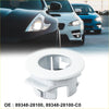 White plastic and metal circular bumper pdc parking assist sensor retainer for toyota 4wd and ute offroad use