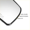 Black-framed white heated mirror glass pair with real glass and smooth edges for Toyota Sequoia Tundra 2008-2021