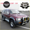 Maroon and gray toyota hilux surf 130 suv with chrome bumper guard and yellow lights featuring whole car frame buffer rubber cushion sub-assembly