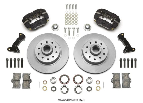 Wilwood Wilwood Forged Dynalite Front Kit 11.03in 1 PC Rotor&Hub 74-80 Pinto/Mustang II Disc Spindle only