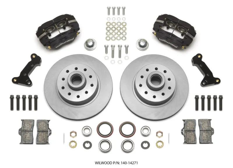 Wilwood Wilwood Forged Dynalite Front Kit 11.03in 1 PC Rotor&Hub 74-80 Pinto/Mustang II Disc Spindle only