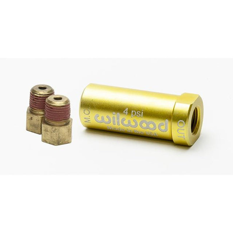 Wilwood Residual Pressure Valve 4 PSI Gold 260-15366