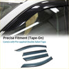 Black glossy plastic window deflectors with sleek curved design for precise fitment on toyota bz4x 2023-2024