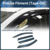 Black glossy curved window deflectors for toyota bZ4X 2023-2024 with precise tape-on installation