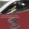 Black glossy plastic window deflectors with sleek curved design for toyota highlander 2014-2019 side windows