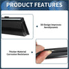 Black sleek 3d-designed window deflector seal for Toyota Highlander 2014 with thick corrosion-resistant material