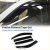 Black glossy vinyl window deflectors with double sided tape for precise fit on 2006 toyota rav4 side windows