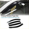 Black glossy plastic window deflectors for toyota rav4 2013 with pre-applied double-sided tape for easy fitment