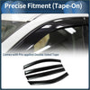 Black glossy plastic window deflectors for toyota sienna 2021 with precise tape-on side window installation