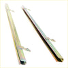 Two silver metallic window door glass rail supports with clamps for nissan datsun 620 ute 1972-1979