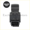 Black plastic automotive connector with rectangular housing and multiple pin slots for land rover window switch back side