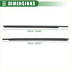 Black rubber window weatherstrip trim seal belts 90cm and 93cm for Toyota window sealing use
