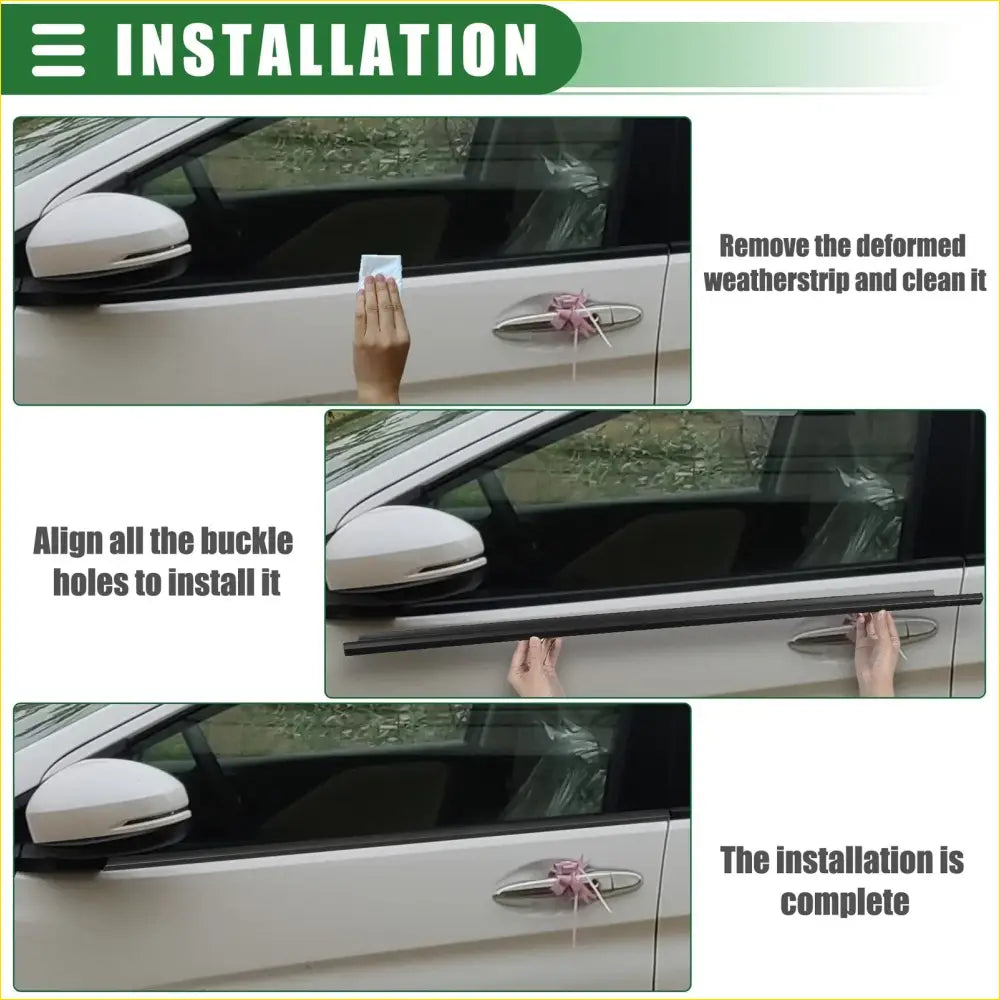 Window Weatherstrip Trim Seal Belt Kit Outer for Toyota Prius - Engine