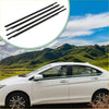 Black sleek slim window weatherstrip trim seal belt kit for car side windows compatible with toyota prius