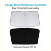Silver and black 6-layer thick quilted windscreen sun shade suitable for ford everest ua ub 2020-2024