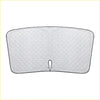 White quilted car sunshade with diamond pattern and black trim for ford everest ua ub 2020-2024 front windscreen