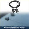 Black plastic windshield washer nozzles with coiled hose for 4wd ute offroad use fit toyota 2010-2023