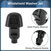 Black solid plastic windshield washer nozzle with textured dome top and pressure jet for toyota 4wd ute offroad use
