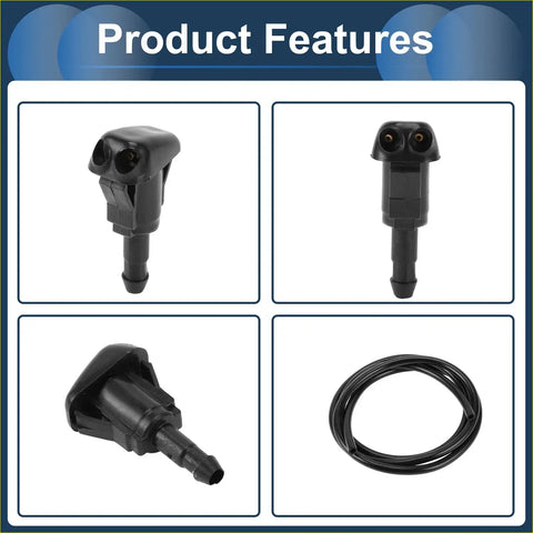 Windshield Washer Nozzle & Fluid Hose for Toyota (2005-2010) 1 Set