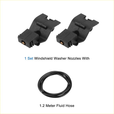 Black plastic windshield washer nozzles with 1.2m fluid hose for toyota 4wd ute offroad use