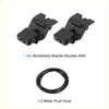 Black plastic windshield washer nozzles with 1.2m fluid hose for toyota 4wd ute and offroad use