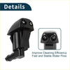 Black plastic windshield washer nozzle with dual spray holes for toyota sienna 2000-2011 with gasket and fluid hose