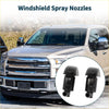Black plastic windshield washer nozzles with curved top and cylindrical base for toyota sienna 2000-2011